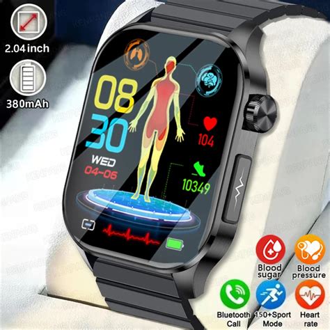 2024 New Medical Grade Smart Watch Men Blood Glucose Lipid And Uric