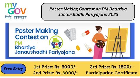 Poster Making Contest Mygov Online Competition On Jan Aushadhi On