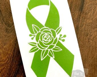 Difference Lime Green Ribbon Stickers For Lyme Disease Non