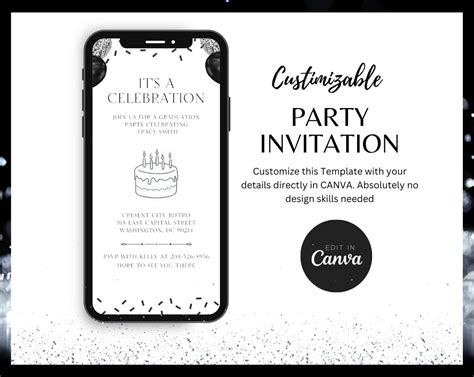 Editable Adult Birthday Party Invitation Women Birthday Party Etsy