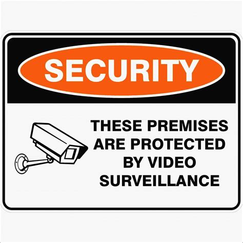 Video Surveillance Sign Printable Printable Word Searches