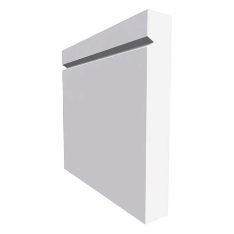 Square Edge V Grooved Mdf Skirting Board White Primed 4200mm X 145mm X 18mm