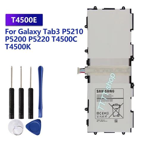 แบตเตอรี่ แท้ Samsung Galaxy Tab 3 101 Gt P5210 P5200 P5220 P5213 P5210 6800mah T4500e Shopee