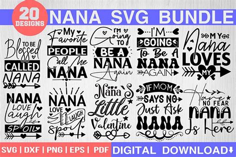 Nana Svg Bundle Bundle · Creative Fabrica