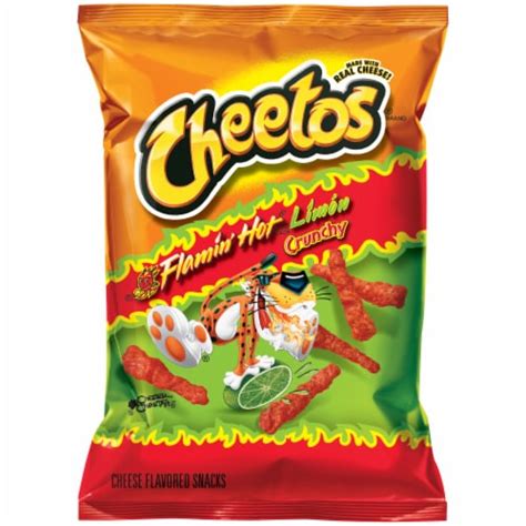 Cheetos Crunchy Flamin Hot Limon Cheese Flavored Snacks 9 Oz King