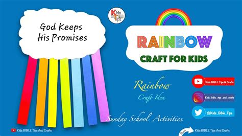 Rainbow Craft 🌈 God Keeps His Promises Bible Craft Youtube