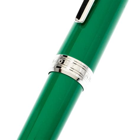 Montblanc Green Resin Platinum Finish Ballpoint Pen Montblanc Tlc