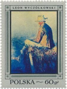 Stamp Fisherman By Leon Wyczolkowski Poland Polish Paintings