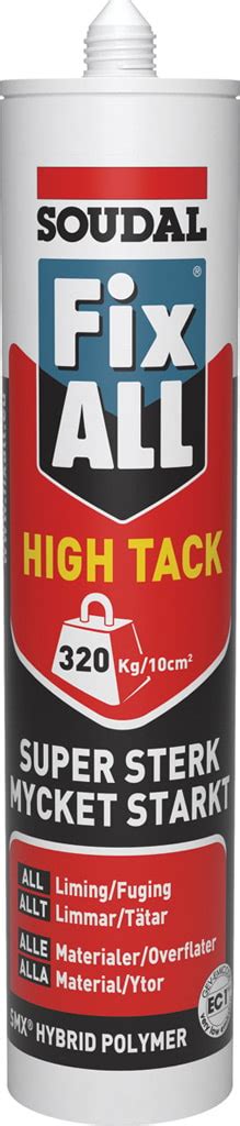 Soudal Fix All High Tack Fugekl Ber Hybrid Polymer Brun Ml Lim