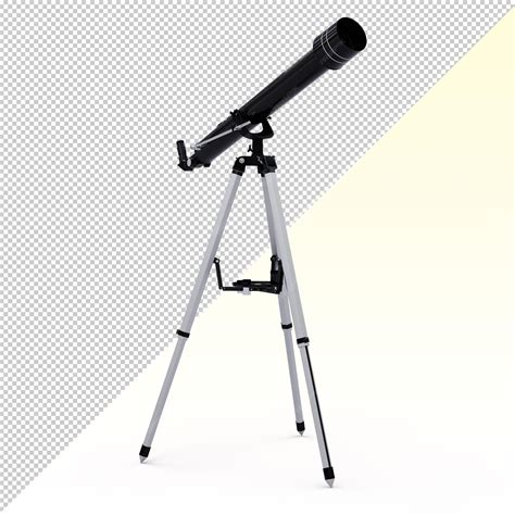 Premium PSD | Refractor telescope isolated