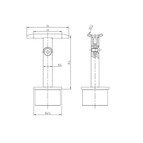 Support De Main Courante Orientable Sur Poteau Inox Main Courante