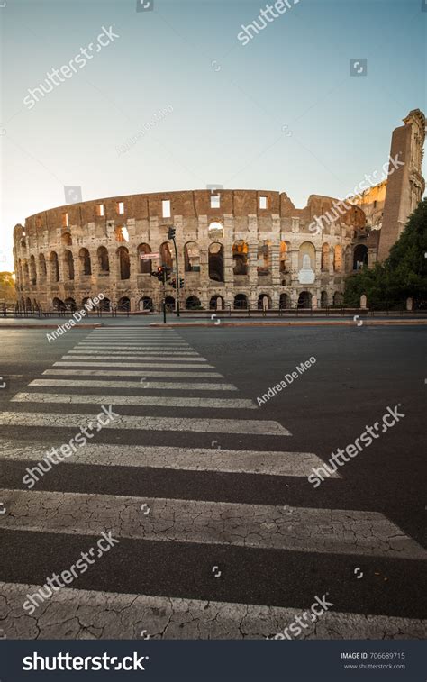 Roman Colosseum All Roads Lead Rome Stock Photo 706689715 Shutterstock