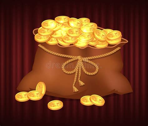 Royal Bag Gold Coins Stock Illustrations Royal Bag Gold Coins