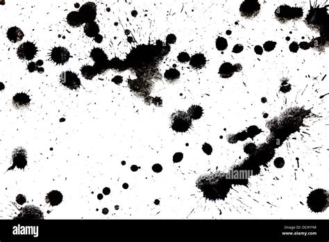 Black Drop Ink Splatter Splash Stock Photo Alamy