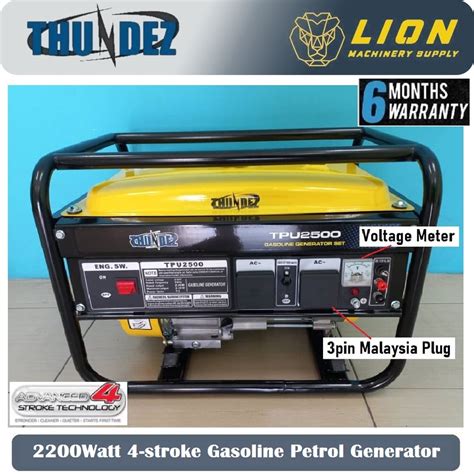 Thundez Kw Watt Gasoline Petrol Generator Tpu Stroke