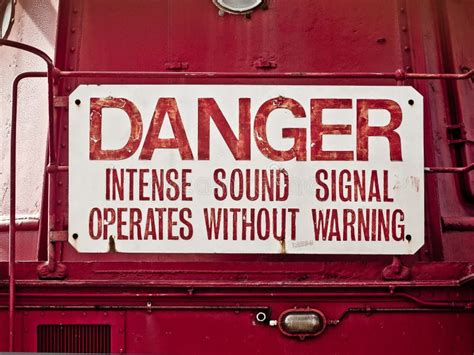 Warning Sign: Danger, Intense Sound Signal Stock Photo - Image of ...