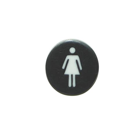 Bouton Rond Femme Blanche Noir Cadap