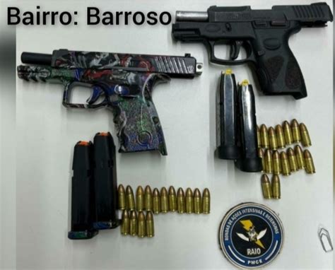 Dupla Armada Duas Pistolas Calibre Mm Presa Pela Pmce Ap S