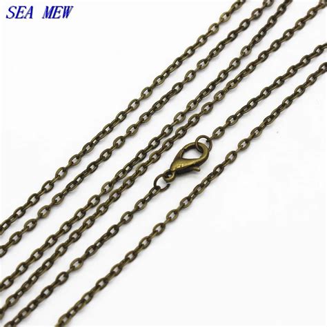 3mm 4mm New Arrive Jewelry Necklace Antique Bronze Cable Chains Lobster