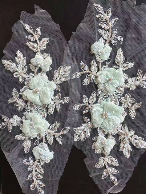 Luxury D Rhinestone Applique In Mint Royal Blue Ivory Wine Red Rosy