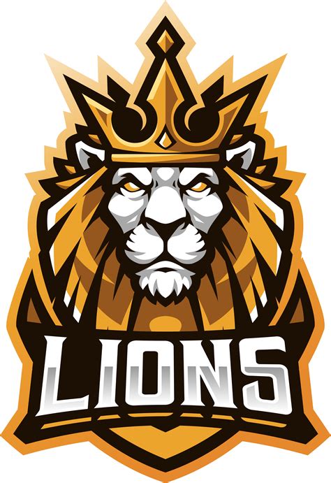 Lion Head Esport Mascot Logo Design By Visink TheHungryJPEG