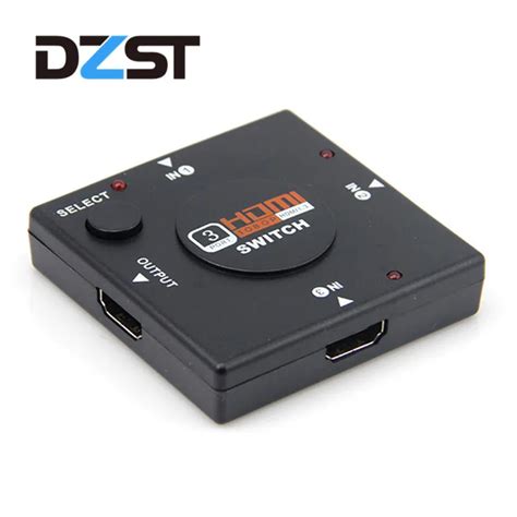 DZLST Conmutador Divisor Compatible Con HDMI 3 Puertos 1x3 Mini HDMI