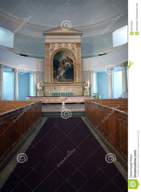 Altar in Helsinki Cathedral Editorial Stock Image - Image of detail ...