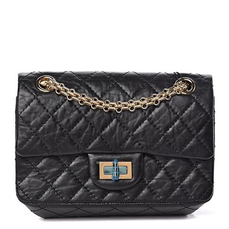 Chanel Aged Calfskin Quilted Reissue Mini Flap Black