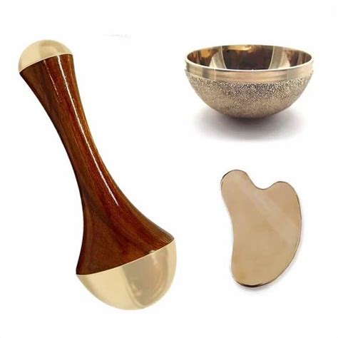 Kansa Massage Tool Kit Kansa Wand Kansa Guasha Kansa Vatki Cup At