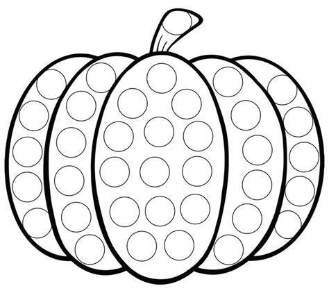 A Black And White Drawing Of A Pumpkin With Polka Dots On The Front In