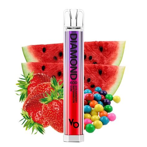 Vapes Bars Vapes Bars Diamond 600 Strawberry Watermelon Gum 20mg