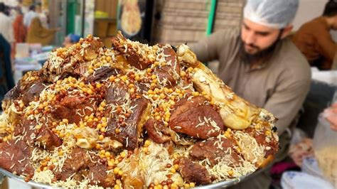 Peshawari Kabuli Pulao On Street Food Afghani Pulao Zaiqa Chawal