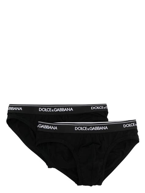 Dolce And Gabbana Logo Waistband Brief Black Farfetch Uk