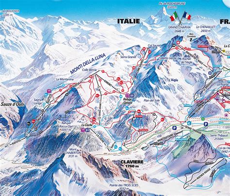 Claviere Ski Map - skiflicks.com