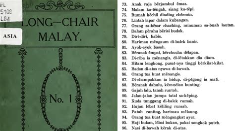Koleksi Teka - teki Melayu Tahun 1918 Ini Begitu Halus dan Tersirat - AJAR