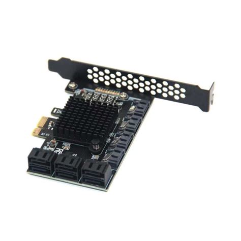 01 Tarjeta de expansión PCI E SATA 1X a 10 puertos SATA3 0