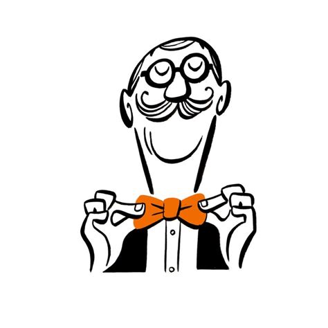 An Image Of A Man That Is Wearing A Bow Tie And Holding Something In His Hands