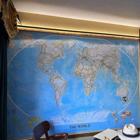 National Geographic Classic World Map Wall Mural Giant Removable Wallpaper Natgeo Map Of World