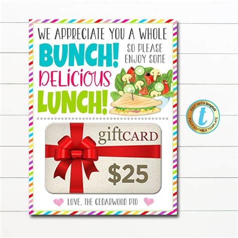 Restaurant Gift Card Holder Staff Employee Nurse Teacher Appreciation