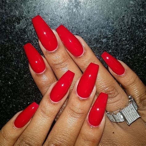 Pin By Sarrah Dutkofski On Just Plain Sexy Red Acrylic Nails Coffin