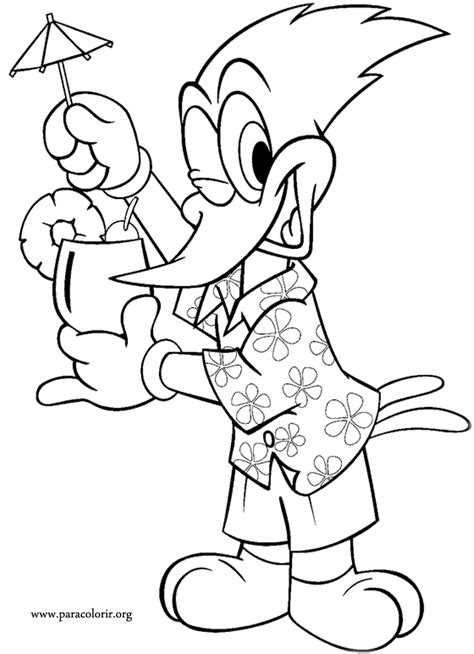 Desenho Do Pica Pau Para Pintar - Desenhos do Pica Pau para Colorir: Imagens Legais para Pintar Grátis