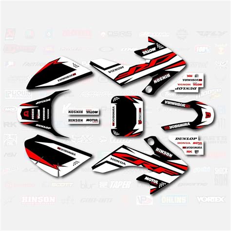 Graphics Decal Kit Black＆red Shift Racing Graphics Kitに適合する13 23 Honda