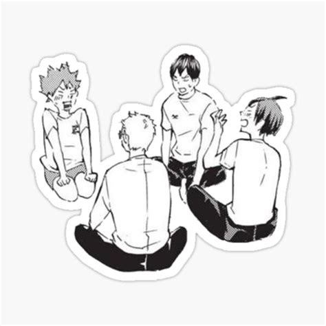 Karasuno First Years Haikyuu Manga Cap Sticker For Sale By Joojlia