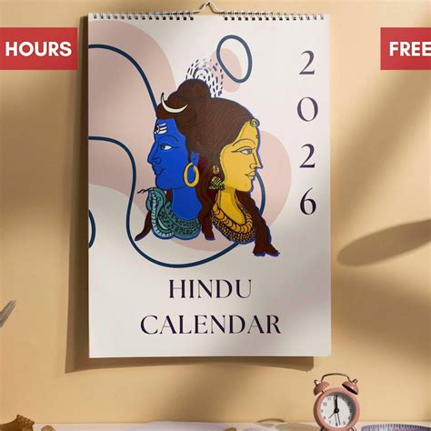 calendar  hindu etsy