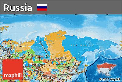 Free Political Map of Russia