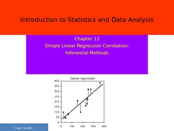 AP Statistics Chapter 13 Simple Linear Regression And Correlation