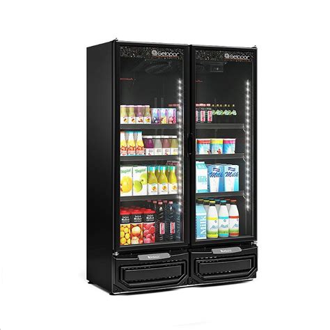 Refrigerador Vertical Conveni Ncia Linha Black Portas Gcvr Lb Pr