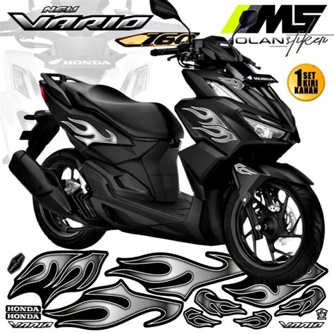 Decal Sticker Striping Variasi Vario Api Honda Vario New Vario