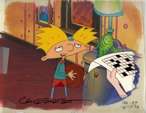 Original Hey Arnold Animation Production Cel And Hand Painted