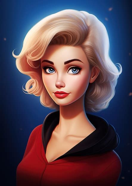 Premium AI Image Vintage Blonde Woman Portrait Art
